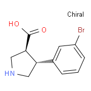 (3S,4R)-4-(3-BROMOPHENYL)PYRROLIDINE-3-CARBOXYLIC ACID 1047651-74-0